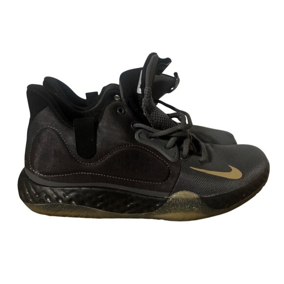 Nike Mens KD Trey 5 VII Basketball Shoes Size 8 Grey/Black/Gold AT1200-003 - Picture 1 of 10